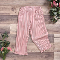 Girls Comfy Solid Flared Wide-leg Pants Wholesale - PrettyKid