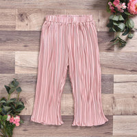 Girls Comfy Solid Flared Wide-leg Pants Wholesale - PrettyKid