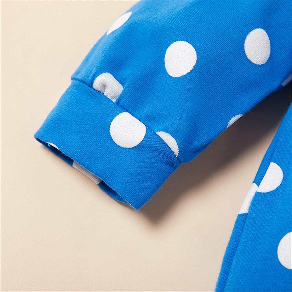 Baby Boys Cool Whale Cartoon Polka Dot Rompers & Bibs - PrettyKid