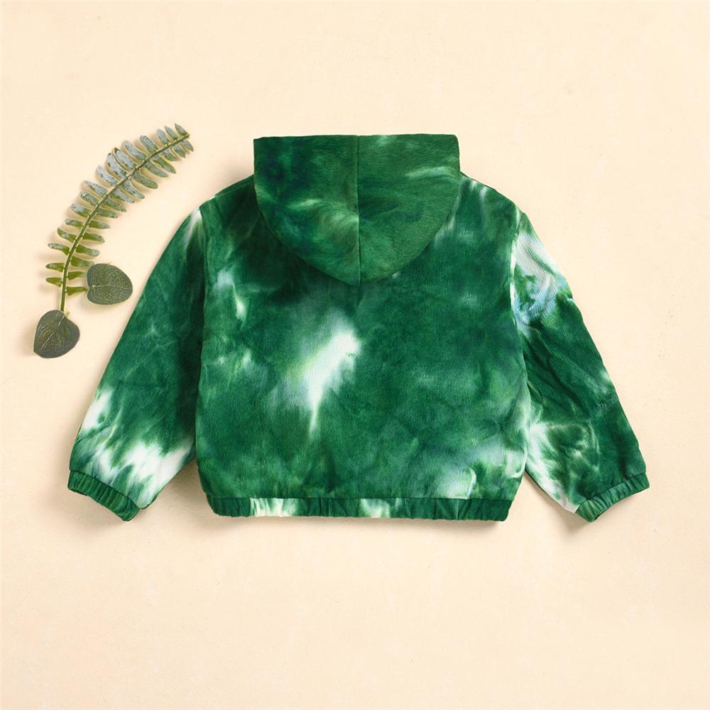 Unisex Corduroy Tie Dye Hooded Long Sleeve Jacket Wholesale Childrens Boutique Clothing - PrettyKid