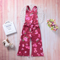 Girls Cotton Floral Printed Fashion Overalls Girls Clothing Wholesalers - PrettyKid