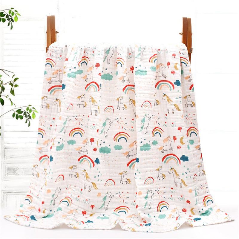Baby Cotton Six-layers Cartoon Printed Blanket Baby Blankets Wholesalers - PrettyKid