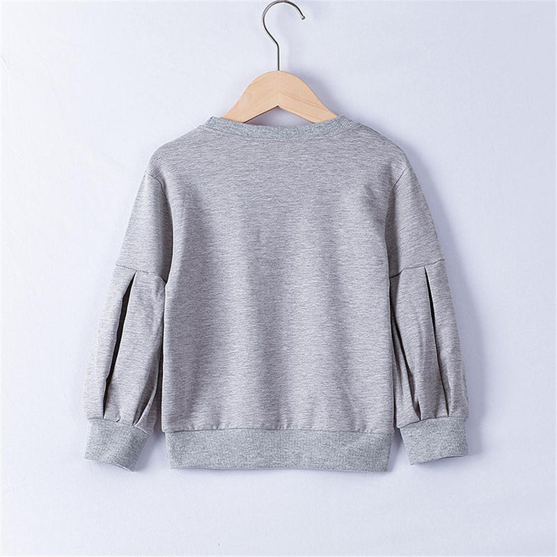 Girls Crew Neck Floral Printed Long Sleeve T-shirt Wholesale Little Girl Boutique Clothing - PrettyKid