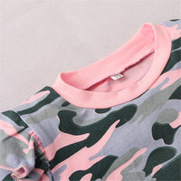 Baby Girls Crew Neck Long Sleeve Camo Top & Pants Baby Clothes Warehouse - PrettyKid