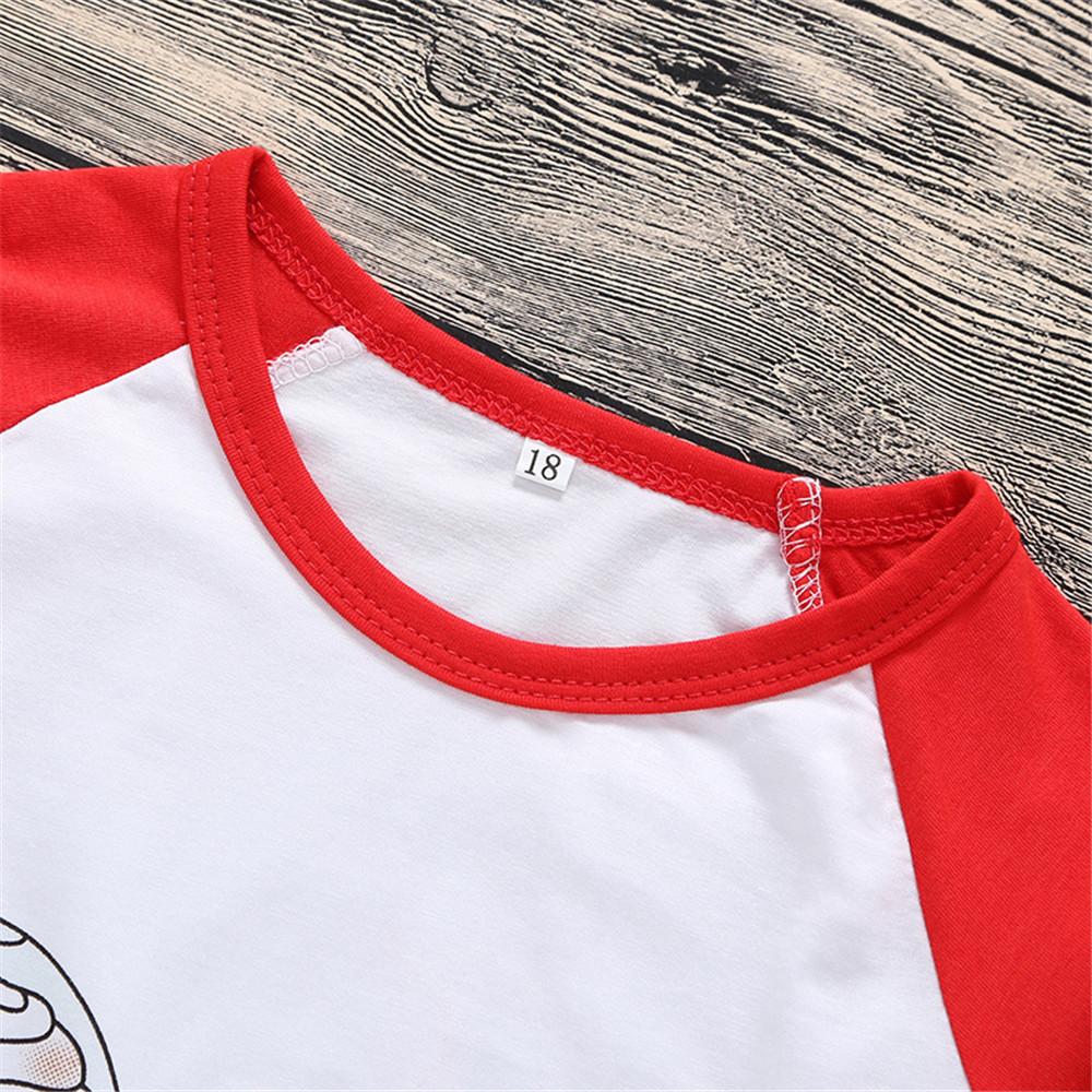 Boys Crew Neck Long Sleeve Color Block Tops - PrettyKid