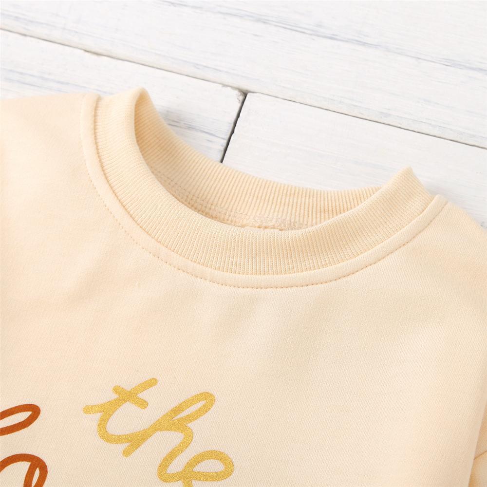 Girls Crew Neck Long Sleeve Letter Splicing T-shirt Girl Wholesale - PrettyKid