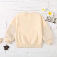 Girls Crew Neck Long Sleeve Letter Splicing T-shirt Girl Wholesale - PrettyKid