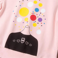 Girls Crew Neck Long Sleeve Printed Pattern Tops Wholesale Baby Girl Clothes - PrettyKid