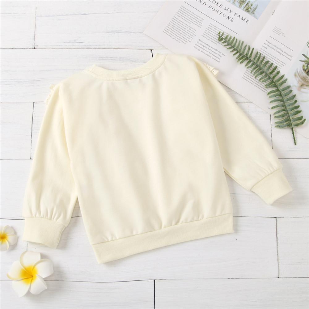 Girls Crew Neck Long Sleeve Solid Color Pullover Toddler Girls Wholesale - PrettyKid
