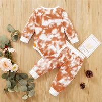 Baby Unisex Crew Neck Long Sleeve Tie Dye Romper & Pants Baby Romper Wholesale - PrettyKid