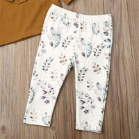 Girls Crew Neck Long Sleeve Tops & Printed Trousers & Headband - PrettyKid