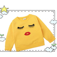 Girls Crew Neck Pattern Printed Long-sleeve Tops Wholesale - PrettyKid