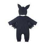 Baby Cute Bat Shape Romper & Hat Halloween Sets - PrettyKid