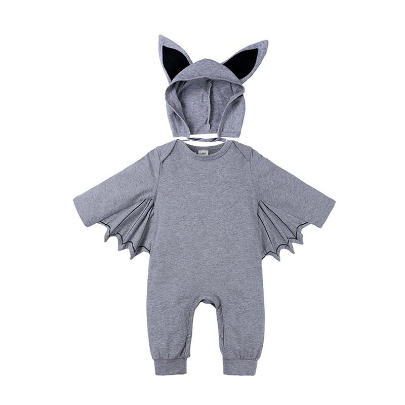 Baby Cute Bat Shape Romper & Hat Halloween Sets - PrettyKid