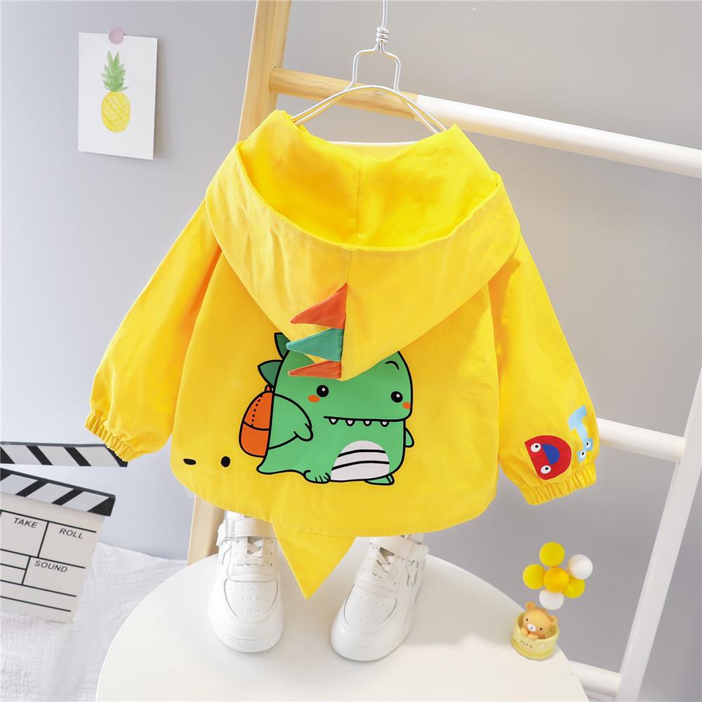 Boys Cute Cartoon Animal Print Hooded Long Sleeve Jackets - PrettyKid