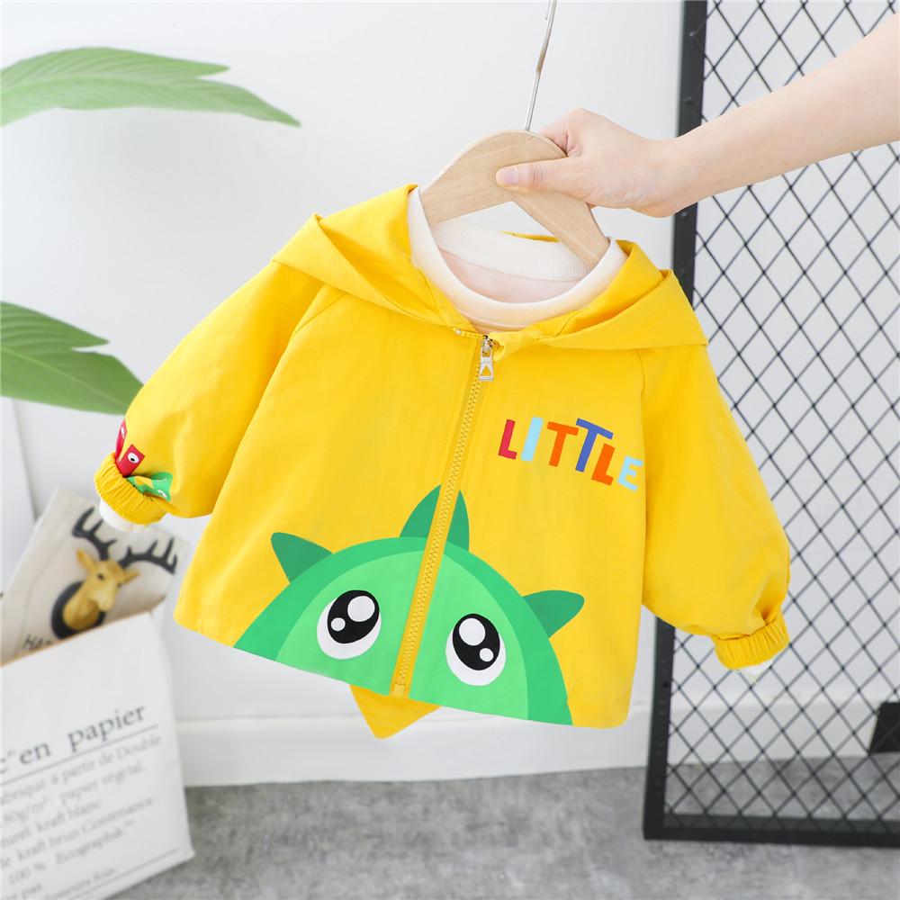 Boys Cute Cartoon Animal Print Hooded Long Sleeve Jackets - PrettyKid