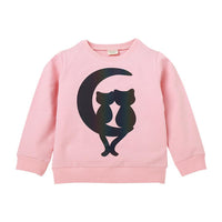 Girls Cute Cartoon Cat Sequin Long Sleeve Tops Wholesale - PrettyKid