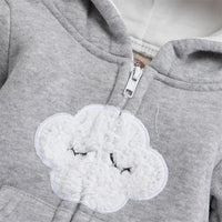 Baby Cute Cloud Hooded Zipper Jumpsuits - PrettyKid