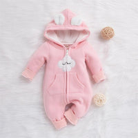 Baby Cute Cloud Hooded Zipper Jumpsuits - PrettyKid