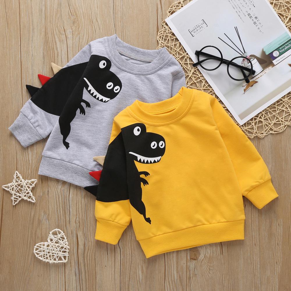 Boys Cute Dinosaur Long Sleeve Tops - PrettyKid