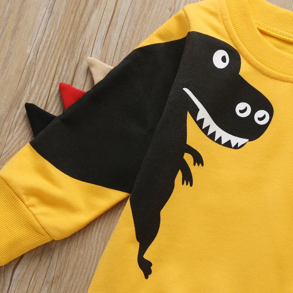 Boys Cute Dinosaur Long Sleeve Tops - PrettyKid