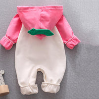 Baby Cute Hooded Long Sleeve Rompers - PrettyKid