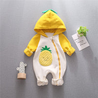 Baby Cute Hooded Long Sleeve Rompers - PrettyKid