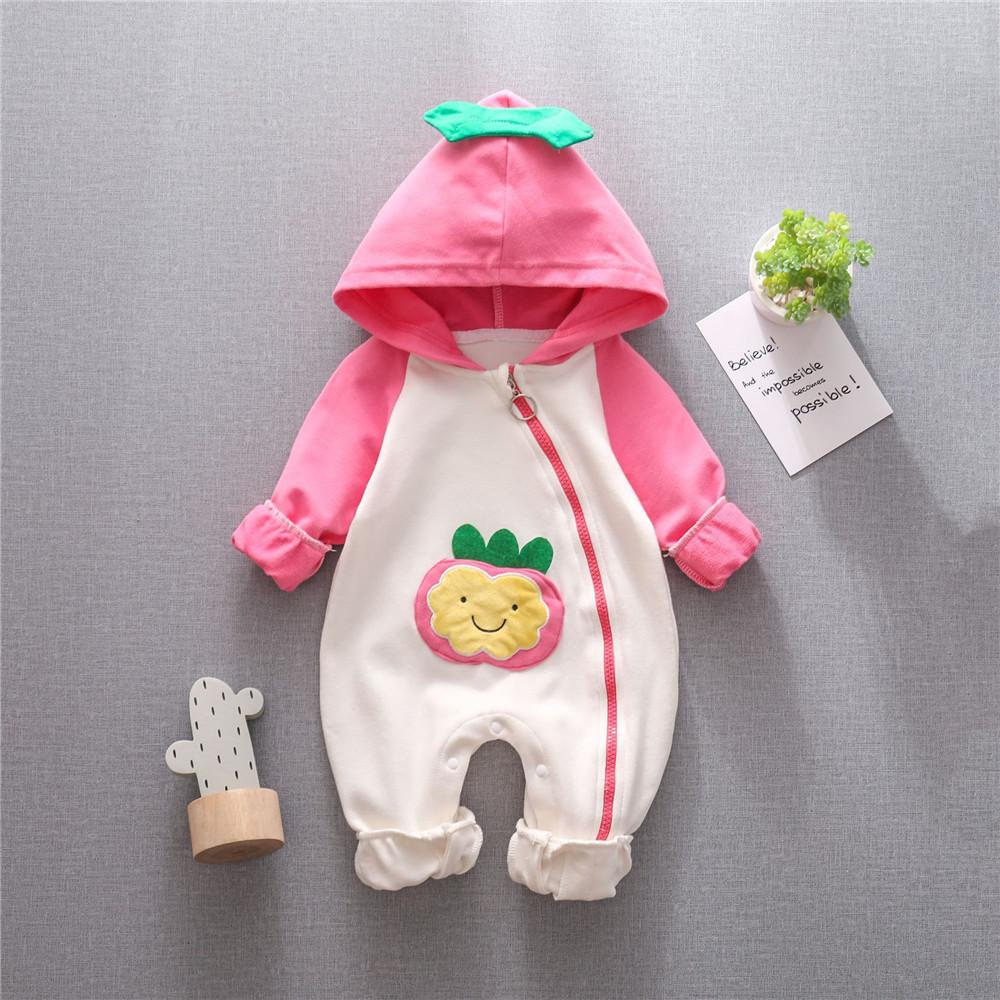 Baby Cute Hooded Long Sleeve Rompers - PrettyKid