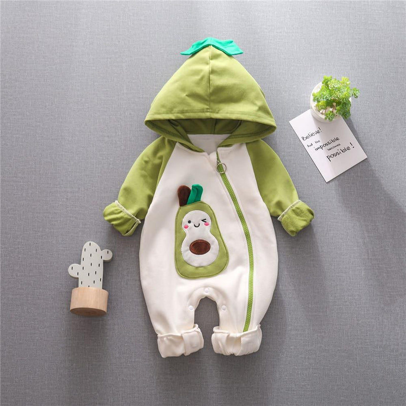 Baby Cute Hooded Long Sleeve Rompers - PrettyKid