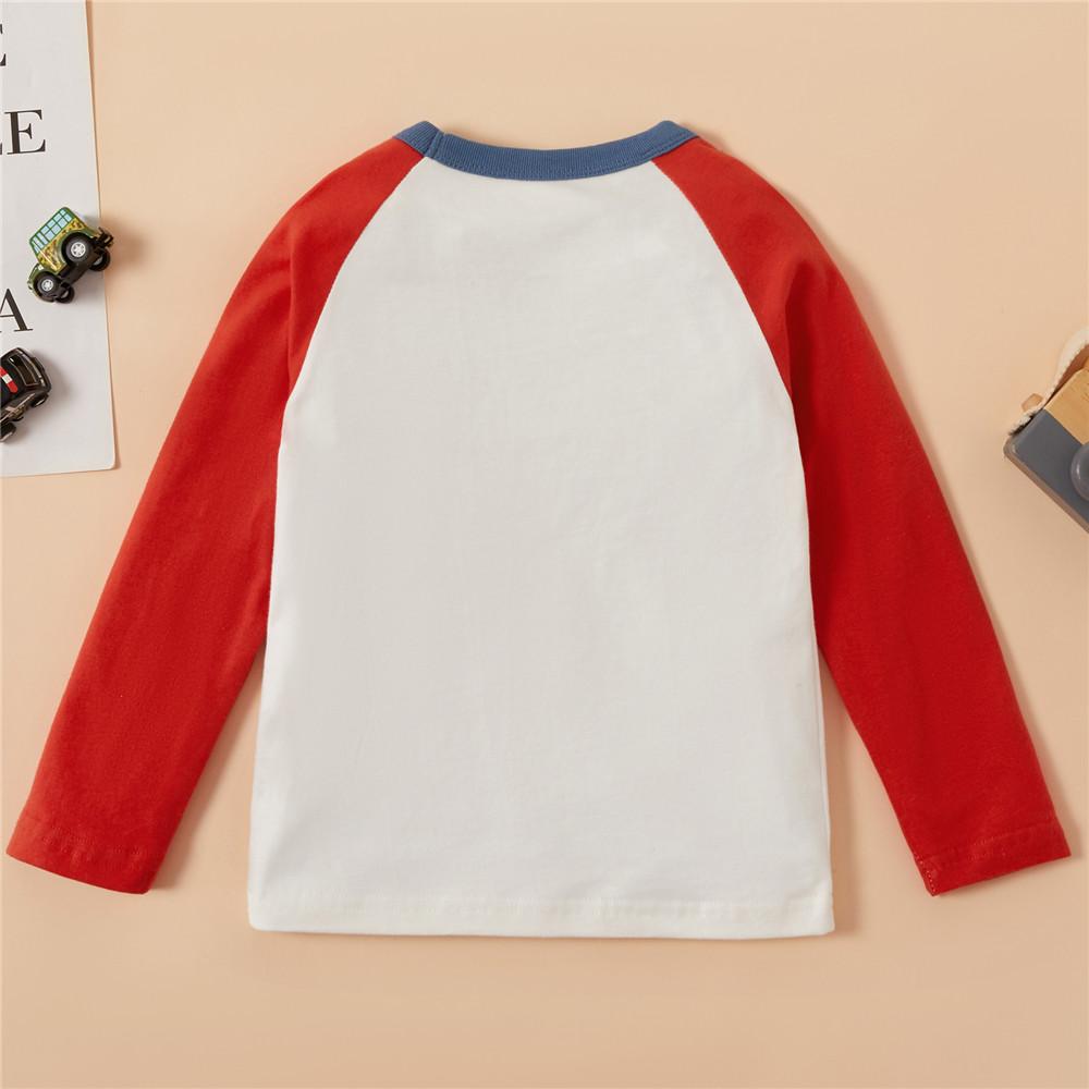 Boys Cute Long Sleeve Car Printed T Shirts - PrettyKid