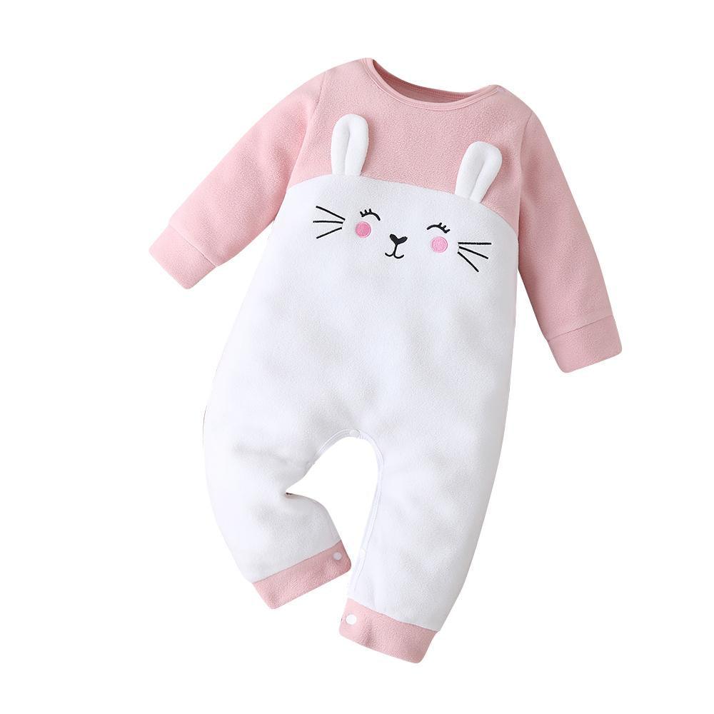 Baby Girls Cute Rabbit Cartoon Long Sleeve Romper Wholesale Clothing Baby - PrettyKid