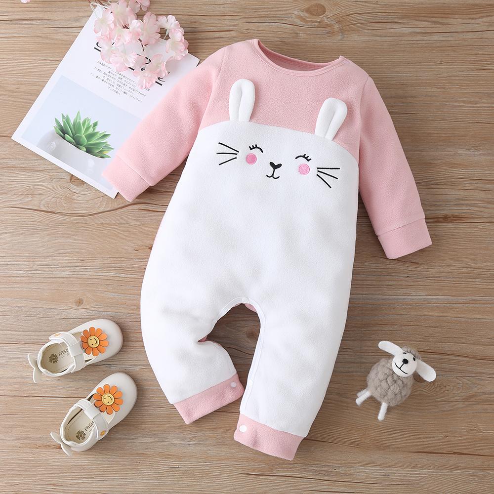 Baby Girls Cute Rabbit Cartoon Long Sleeve Romper Wholesale Clothing Baby - PrettyKid