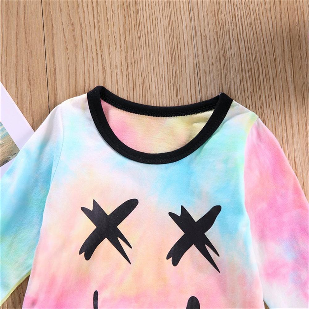 Baby Girls Cute Tie Dye Long Sleeve Romper Baby Wholesale Clothing - PrettyKid