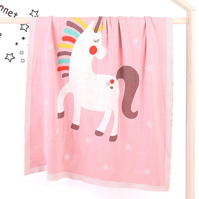 Baby Cute Unicorn Cartoon Cotton Baby Blankets Wholesale - PrettyKid