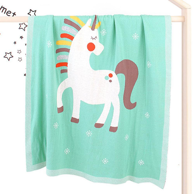 Baby Cute Unicorn Cartoon Cotton Baby Blankets Wholesale - PrettyKid