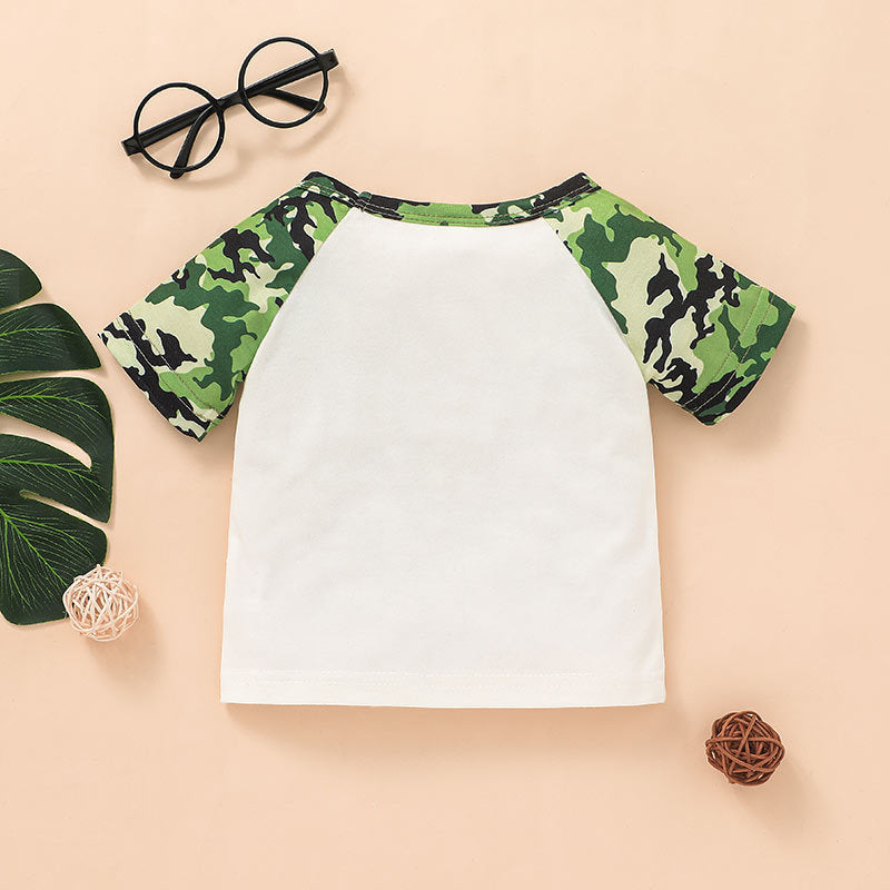 Baby Boy Pocket Camouflage Print T-Shirt Baby Tee Shirts Wholesale - PrettyKid
