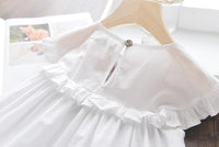 Girls Embroidered Ruffled Princess Skirt Cotton Vest Skirt - PrettyKid