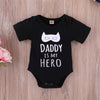 Baby Boys Daddy Is My Hero Short Sleeve Romper & Camo Pants & Hat Baby Wholesale Suppliers - PrettyKid