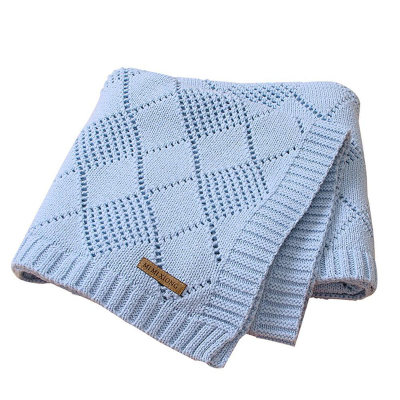 Baby Daily Knitted Solid Color Hollow Out Baby Blanket Wholesale - PrettyKid