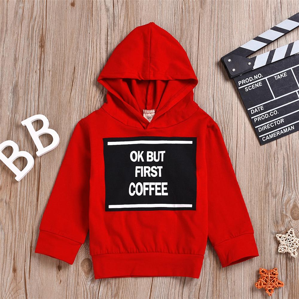 Boys Daily Letter Color Block Hoodie Long Sleeve Tops Wholesale Boys Clothes - PrettyKid