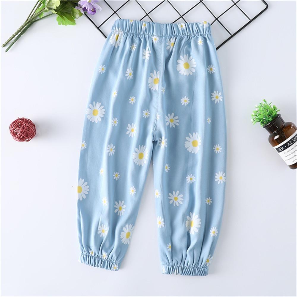 Girls Daisy Elastic Waist Pants - PrettyKid