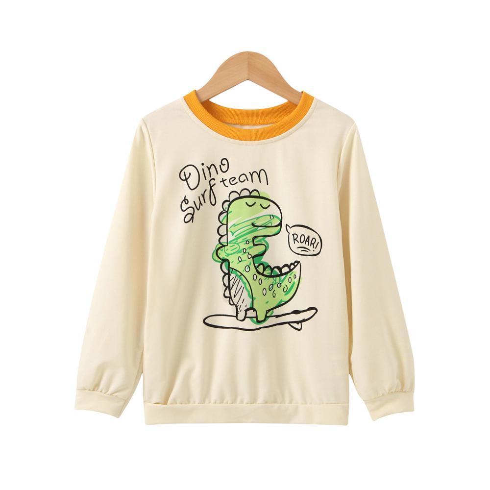 Unisex Dino Surfteam Long Sleeve Top Wholesale Childrens Clothing - PrettyKid