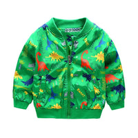 Boys Dinosaur Cartoon Zipper Long Sleeve Jacket Infant Wholesale Clothing - PrettyKid