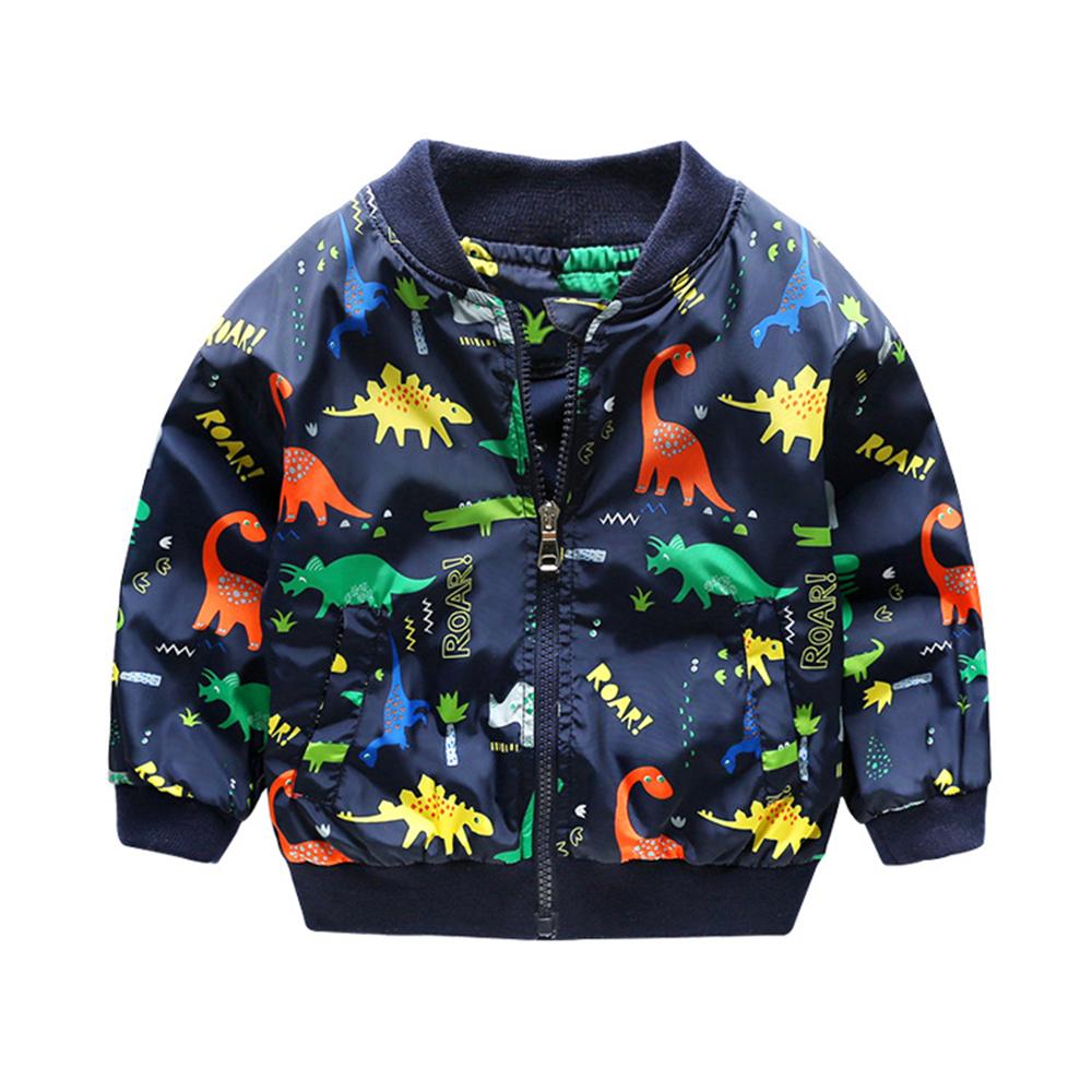 Boys Dinosaur Cartoon Zipper Long Sleeve Jacket Infant Wholesale Clothing - PrettyKid
