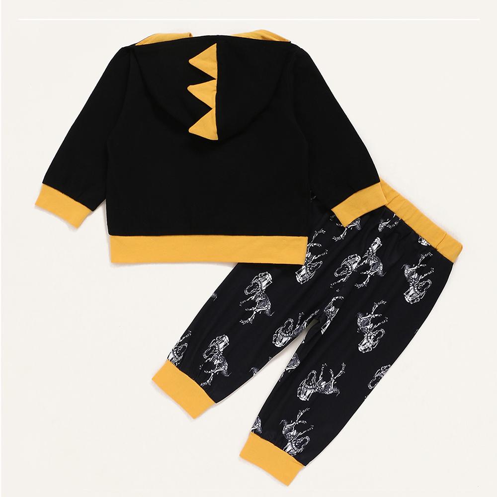 Baby Boys Dinosaur Hooded Long Sleeve Top & Pants Baby Clothing Warehouse - PrettyKid