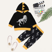 Baby Boys Dinosaur Hooded Long Sleeve Top & Pants Baby Clothing Warehouse - PrettyKid