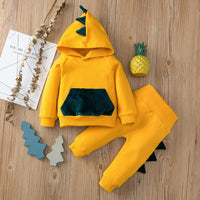 Baby Boys Dinosaur Long Sleeve Hooded Top & Pants Baby Wholesale - PrettyKid