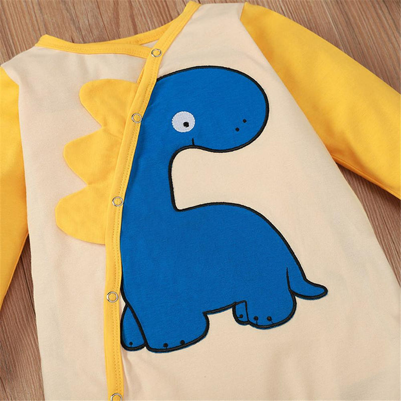 Baby Boys Dinosaur Long Sleeve Romper Baby Clothing In Bulk - PrettyKid
