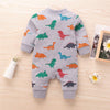 Baby Boys Dinosaur Long Sleeve Zipper Romper Wholesale Baby Outfits - PrettyKid