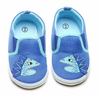 Baby Boys Dinosaur Print Slip On Sneakers - PrettyKid